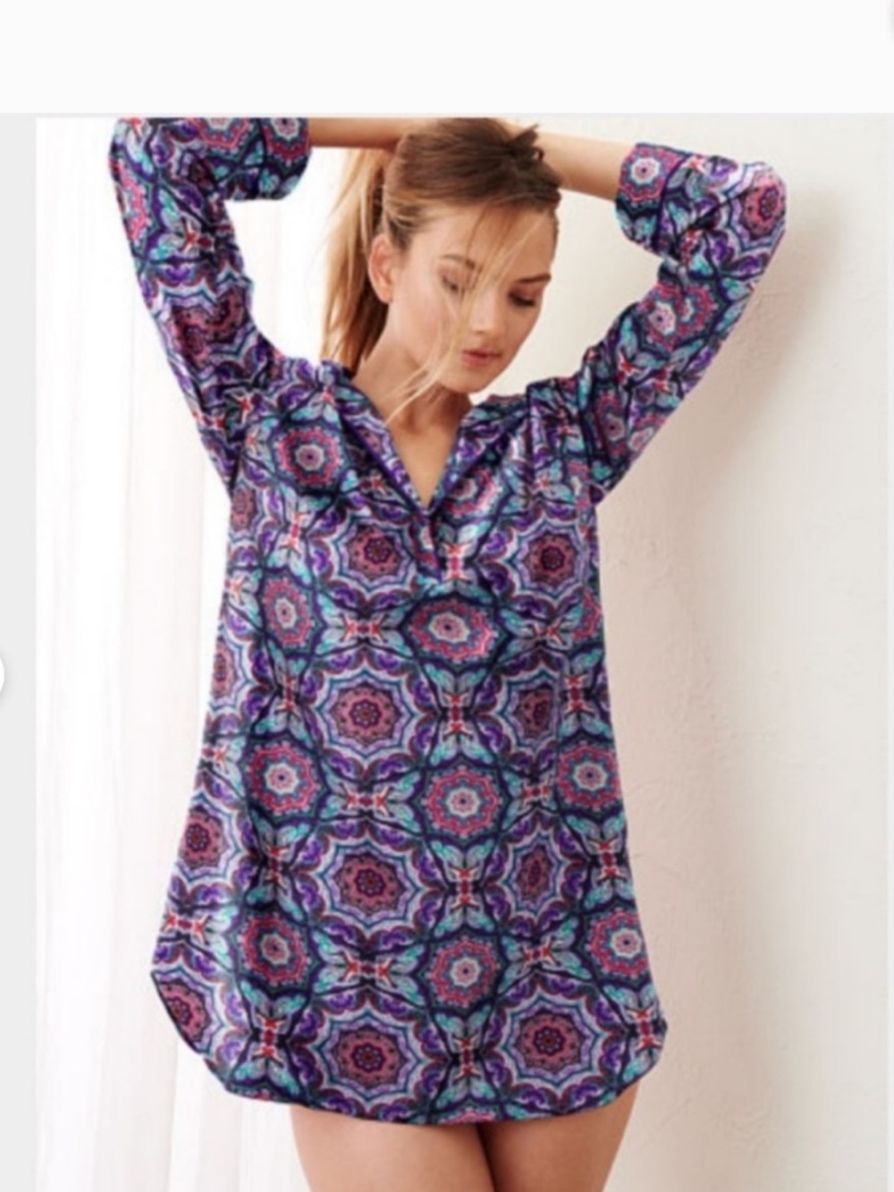 Victoria's Secret Psychedelic Kaleidoscope The Mayfair Sleepshirt Pajama small